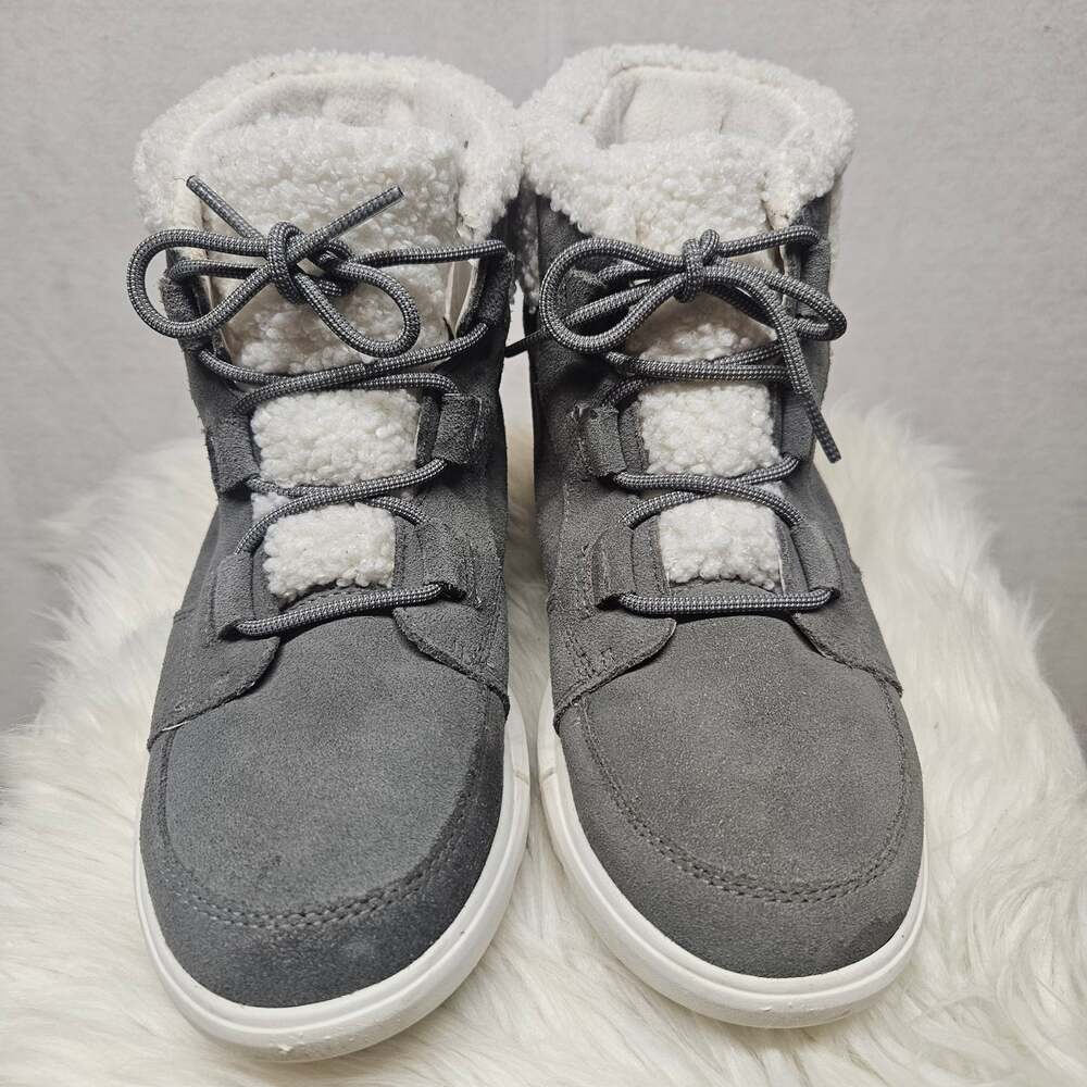 Sorel Explorer II Carnival Cozy Waterproof Boots Women Quarry/Sea Salt Size 8.5